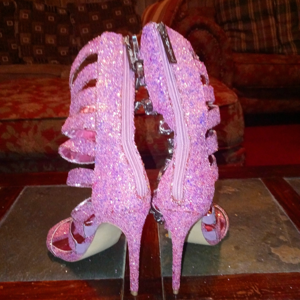 Nelly Bernal Glitter High Heels